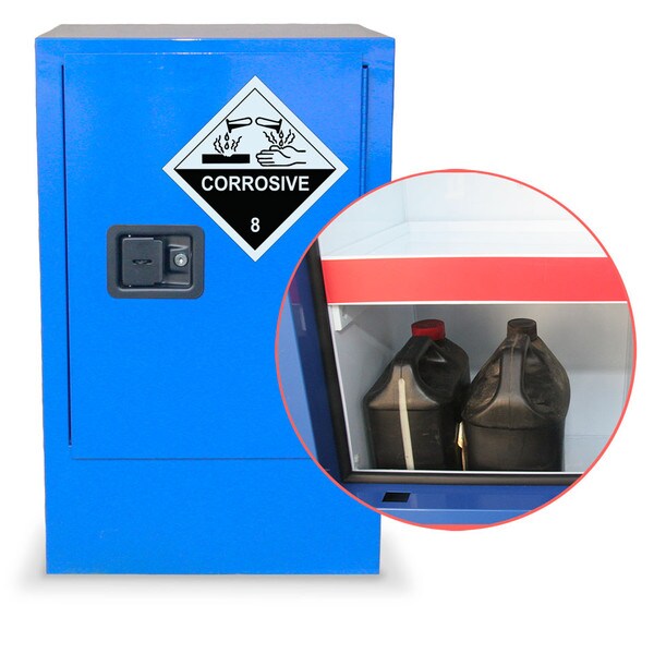 30L Poly Lined Corrosive Safety Cabinet | Safe Storage of Corrosive Liquids | Ecospill Brisbane Sydney Melbourne Perth Adelaide Canberra | CSCPL30